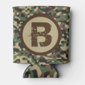 Militair Groene Camo gepersonaliseerd Blikjeskoeler (Voorkant)