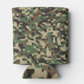 Militair Groene Camo gepersonaliseerd Blikjeskoeler (Achterkant)