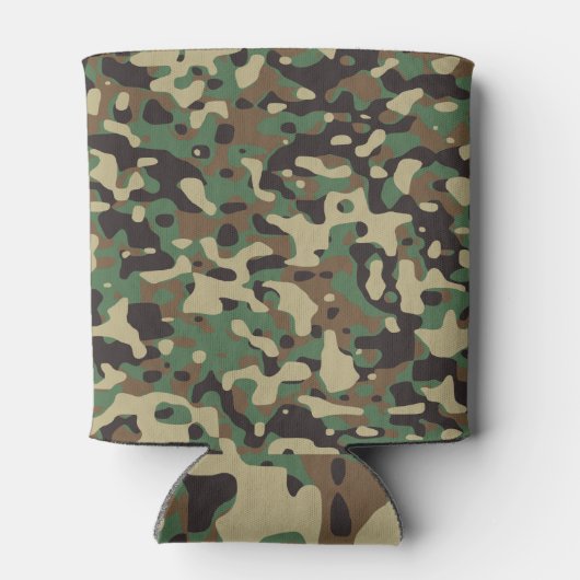 Militair Groene Camo gepersonaliseerd Blikjeskoeler (Achterkant)