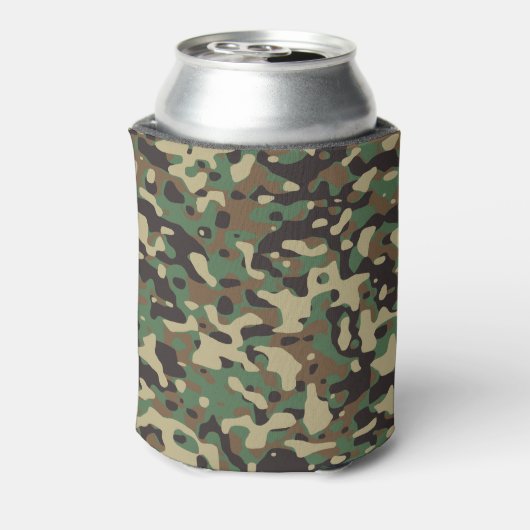 Militair Groene Camo gepersonaliseerd Blikjeskoeler (Blikje Achterkant)