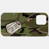 Militair Groene Camo w/Dog Label Case-Mate iPhone Case (Achterkant (horizontaal))