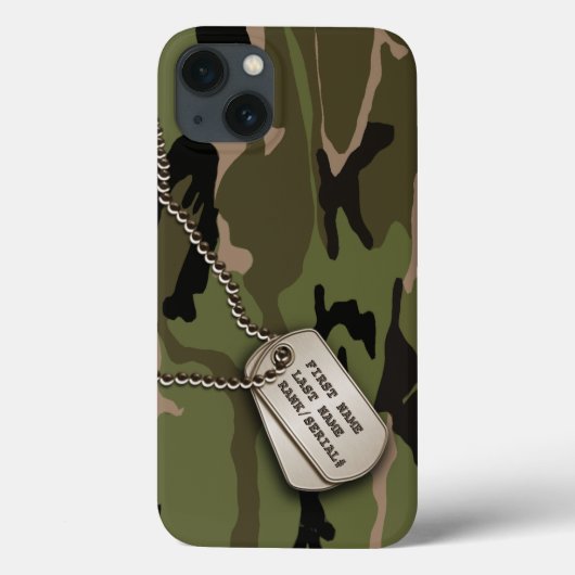 Militair Groene Camo w/Dog Label Case-Mate iPhone Case (Achterkant)