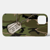 Militair Groene Camo w/Dog Label Case-Mate iPhone Case (Achterkant (horizontaal))