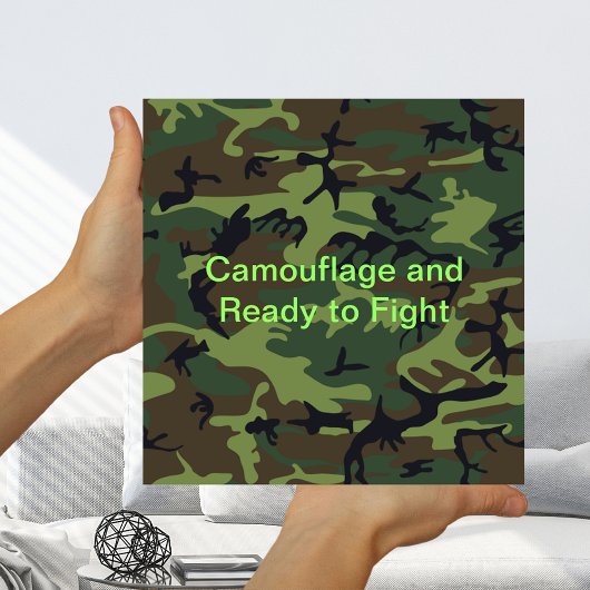 Militair Groene Camouflage Klaar om Klein te vecht Poster