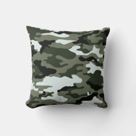 Militair groene camouflage werp kussen. kussen