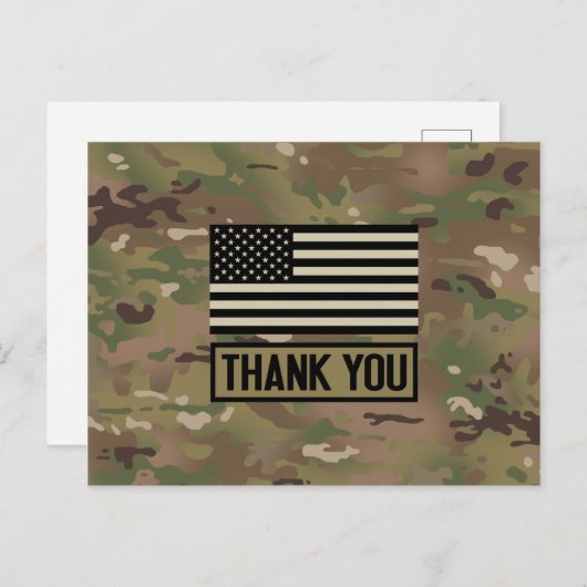 Militair - Hartelijk dank Briefkaart (Voorkant / Achterkant)