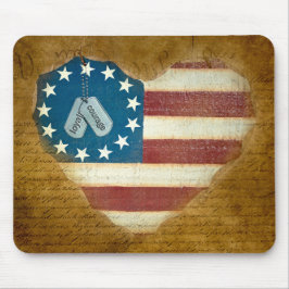 Militair Hartje dank Vlag Muismat