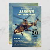 Militair helikopter kaart (Voorkant / Achterkant)