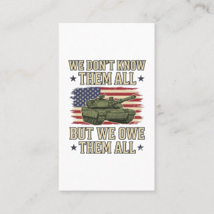 Militair Herdenkingstank Patriottisch Shirt Ontwer Visitekaartje