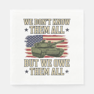 Militair Herinnering Tank Patriottisch Shirt Ontwe Servet