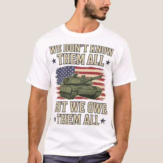 Militair Herinneringstank Patriottisch Shirt Ontwe (Voorkant)