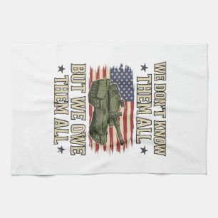 Militair Herinneringstank Patriottisch Shirt Ontwe Theedoek