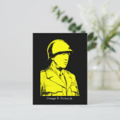 Militair Hero - generaal Patton Briefkaart (Staand voorkant)