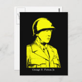Militair Hero - generaal Patton Briefkaart (Voorkant / Achterkant)