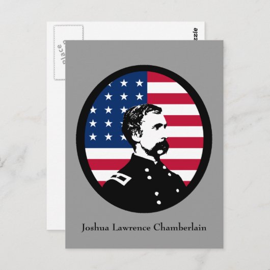 Militair Hero - Joshua L. Chamberlain Briefkaart (Voorkant / Achterkant)