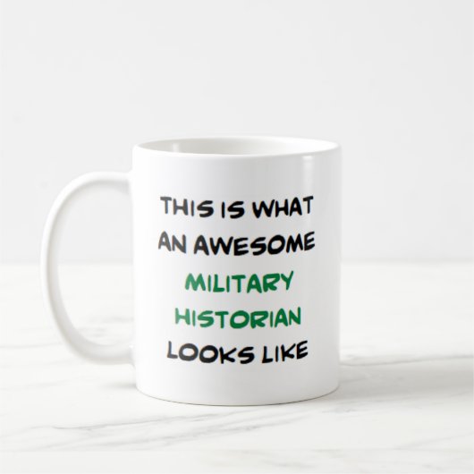 militair historicus , geweldige koffiemok (Links)