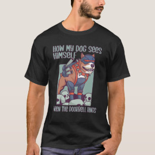 Militair honden pitbull beveiliging spreuk voor vr t-shirt