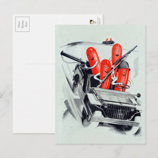  militair hotdog Briefkaart (Voorkant / Achterkant)