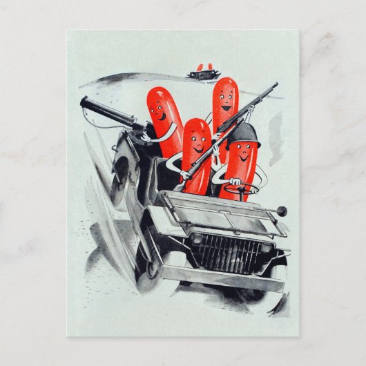  militair hotdog Briefkaart (Voorkant)