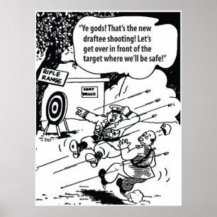 Militair Humor, Veilige Plek, Grappige Vintage Poster