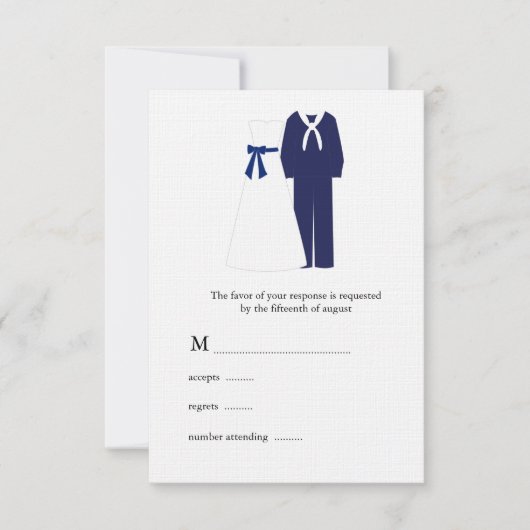 Militair Huwelijk RSVP Kaarten (Voorkant)