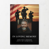 Militair in liefdevolle herinnering Modern 5-foto Drieluik Programma (Cover)