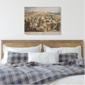 Militair kamp, c.1780 canvas afdruk (Insitu (Slaapkamer))