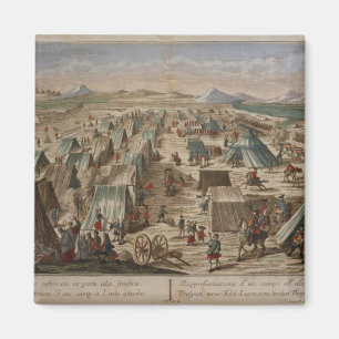 Militair kamp, c.1780 magneet