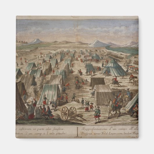 Militair kamp, c.1780 magneet (Voorkant)