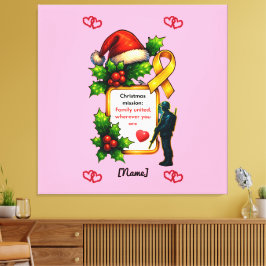 Militair Kerst Familie Samenbrengen – "Kerst Canvas Afdruk