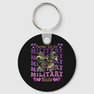 Militair Kind Camo Coquette Bow Paarse Up Kinder B Sleutelhanger