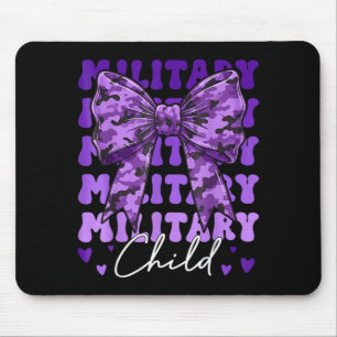 Militair kind Coquette strikje paarse camouflage C Muismat