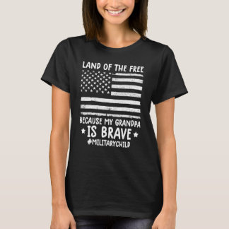Militair Kinder kindgebied vrij omdat mijn grootva T-shirt