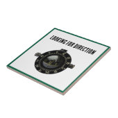 Militair kompas navigatie avontuur tegeltje (Zijkant)