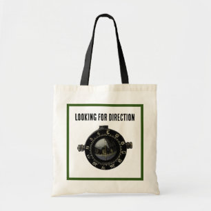 Militair kompas navigatie avontuur tote bag