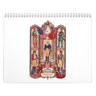Militair kostuum van de Revolutionaire Oorlog 1855 Kalender