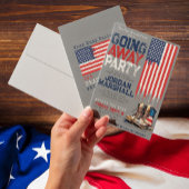 Militair Laarzen Vlag GRIJS Afscheid Afscheidsfees Kaart