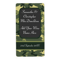 Militair leger camo bruiloft wijn fles