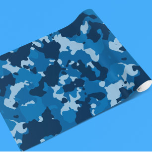 Militair leger Camouflage Camo Blue Navy Cadeaupapier