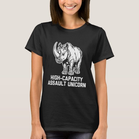 Militair leger van de Unicorn Rhino met hoge capac T-shirt (Voorkant)