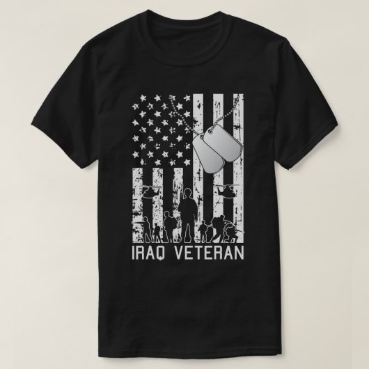 Militair Leger van het Irakese Veteranese Veterane T-shirt (Design voorkant)