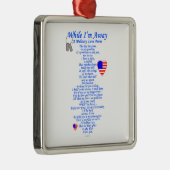 Militair liefdesgedicht metalen ornament (Rechts)