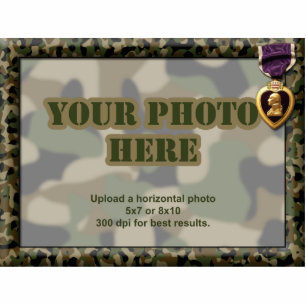 Militair Lijst van de Paarse Heart Camouflage Fotobeeldje Magneet