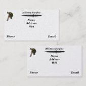 Militair marinesultaat van het leger visitekaartje (Voorkant / Achterkant)