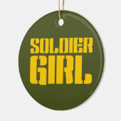 MILITAIR MEISJE KERAMISCH ORNAMENT (Links)
