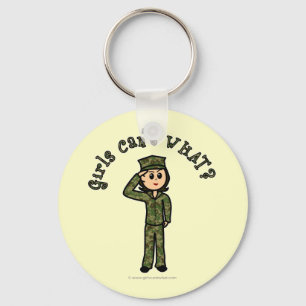 Militair meisje - Licht Sleutelhanger