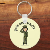 Militair meisje - Licht Sleutelhanger (Voorkant)