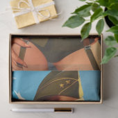 militair meisje tissuepapier (Geschenk)