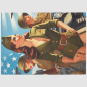 militair meisje tissuepapier (Voorkant)