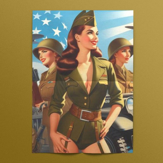 militair meisje tissuepapier